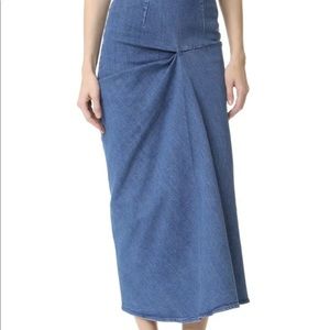Stella McCartney denim midi skirt. So fashionable
